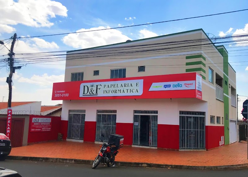 Logo D&amp;F Papelaria e Informática
