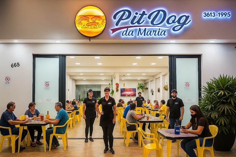 Logo Lanchonete Pit Dog Da Maria em Rio Verde