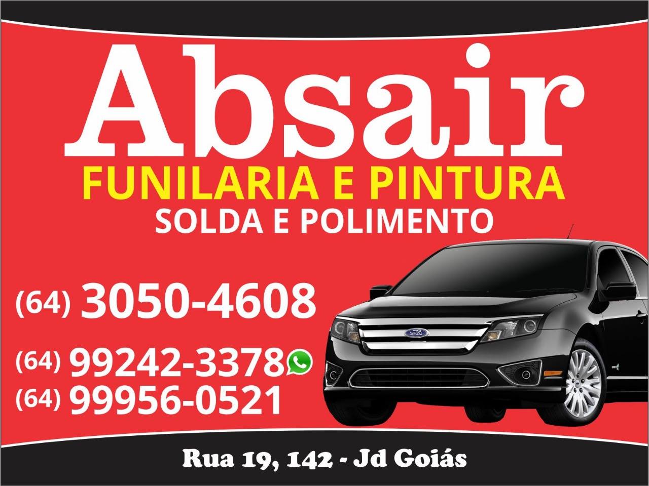 Logotipo da Absair Funilaria e pintura em Rio Verde - GO