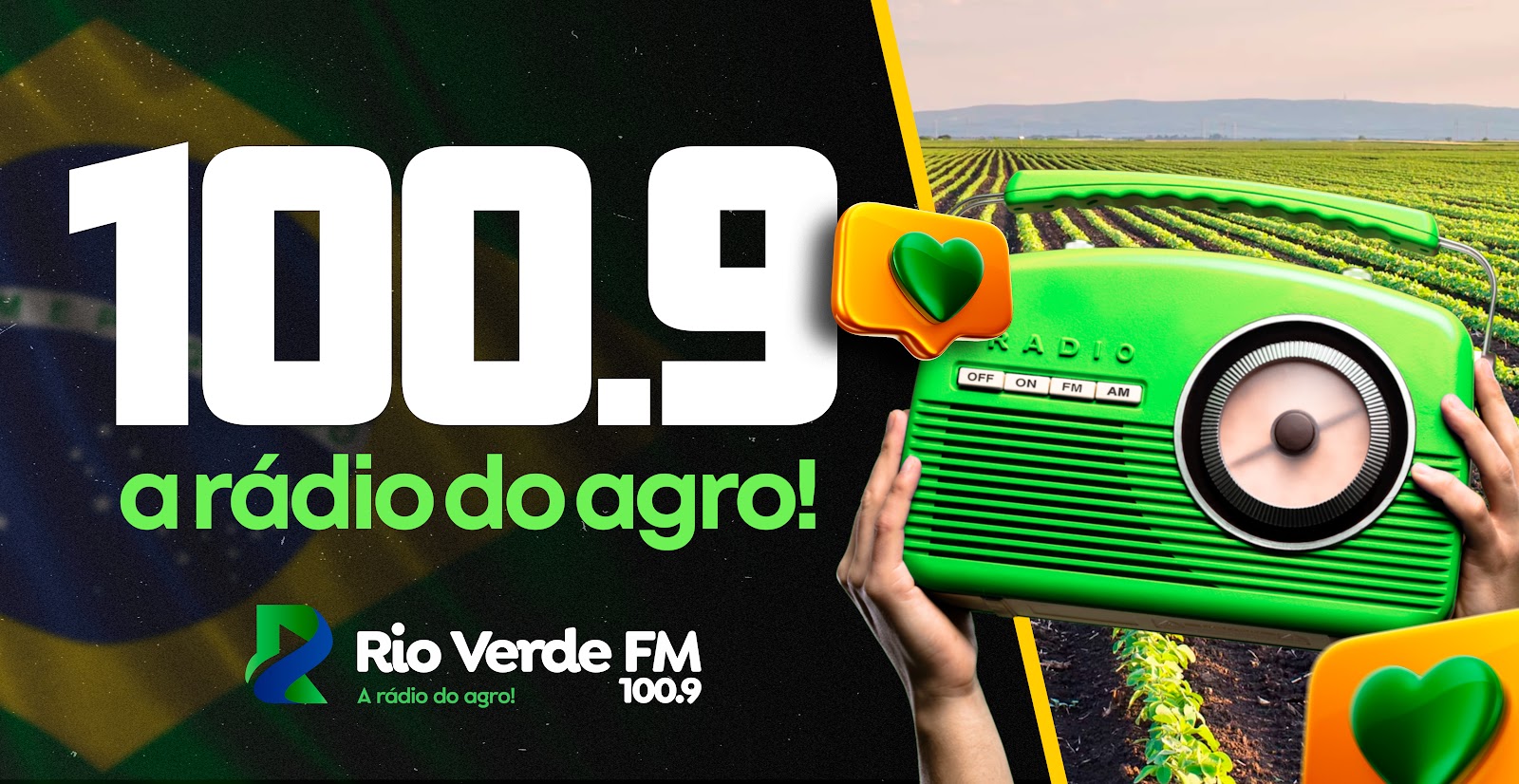 Logotipo da Rio Verde FM - A rádio do agro! em Rio Verde - GO