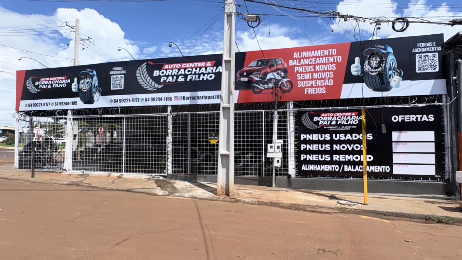 Logotipo da Auto Center e Borracharia Pai & Filho em Rio Verde - GO