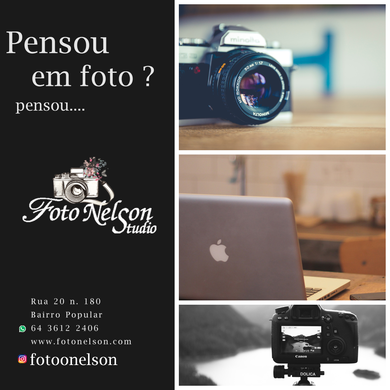 Logotipo da Foto Nelson Studio e personalizados em Rio Verde - GO