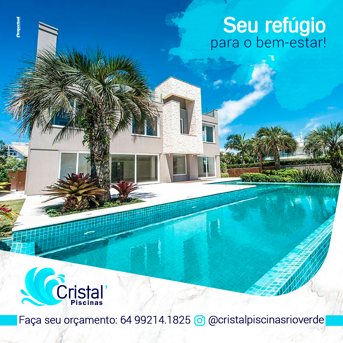 Logotipo da Cristal Piscinas | Beluga Piscinas em Rio Verde - GO