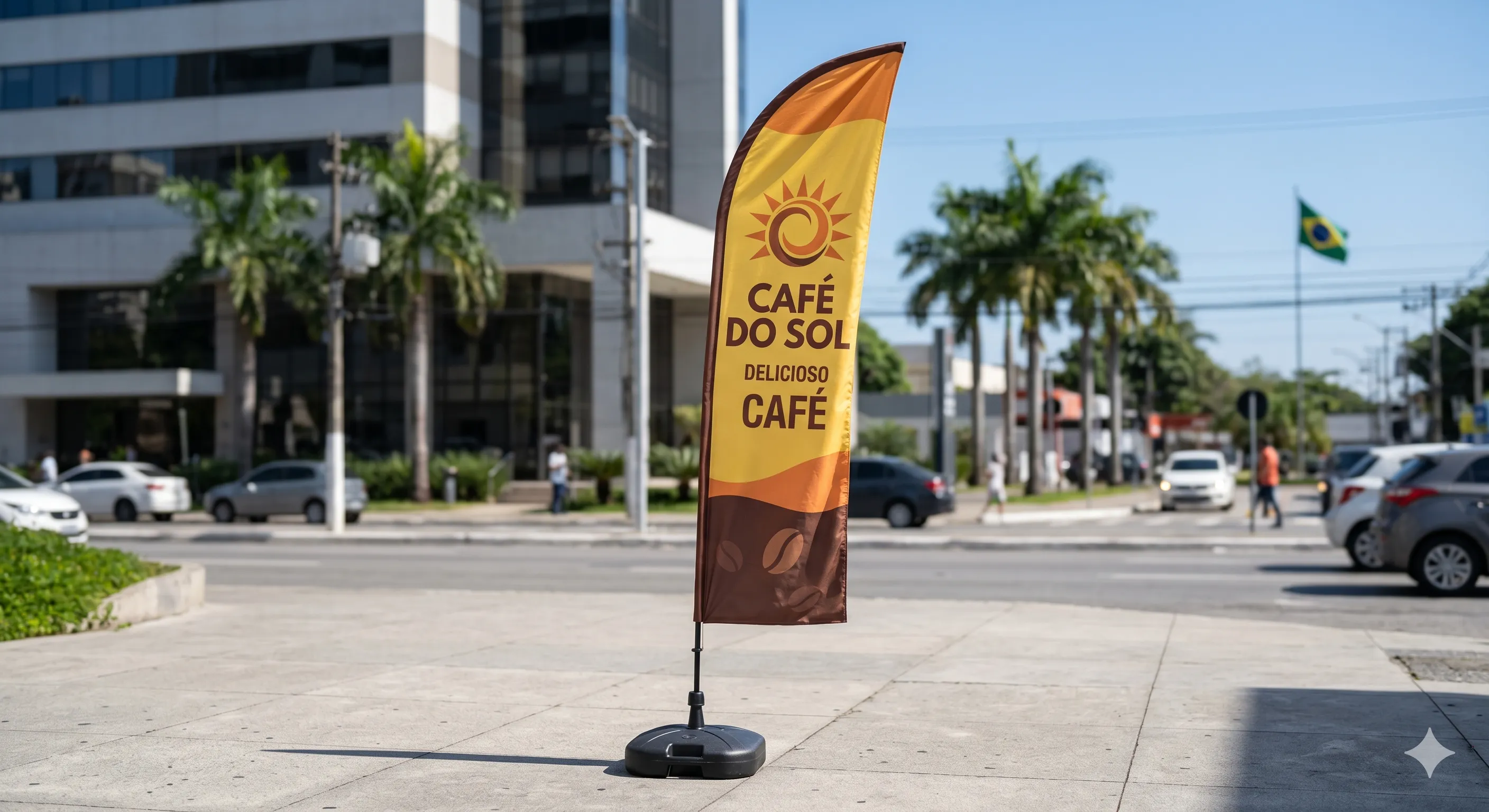 Wind banner dupla face completo 3,0 mts