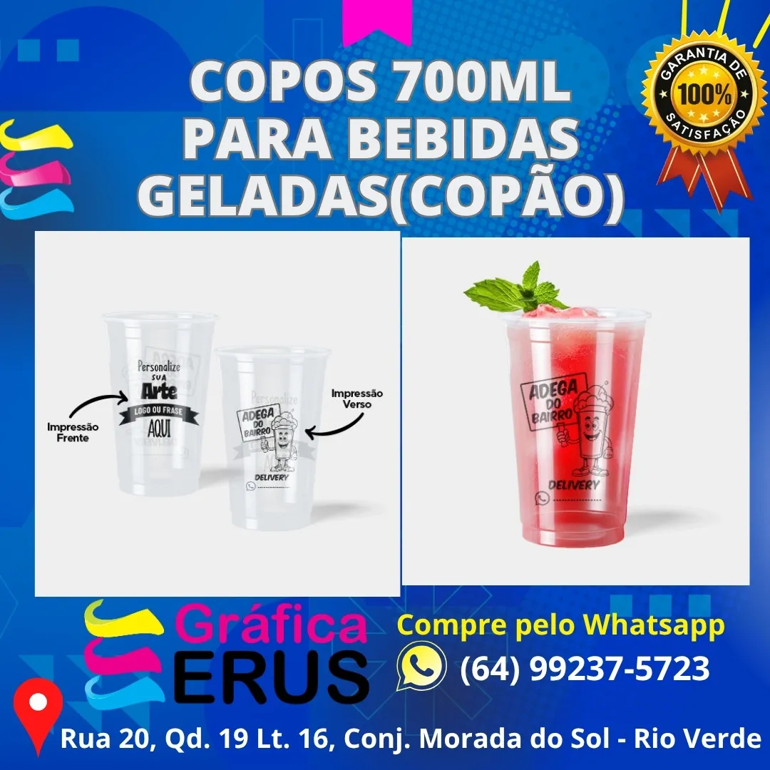 Copos descartáveis personalizados